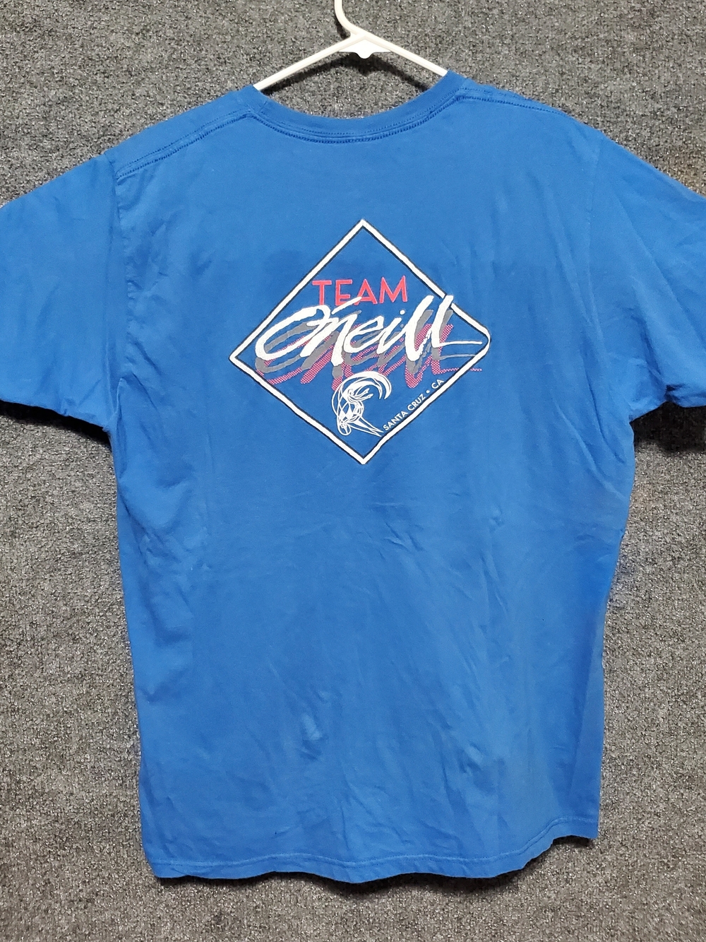 O’Neill Team Santa Cruz Shirt Blue Standard Fit Mens Large Skate Surfer Socal